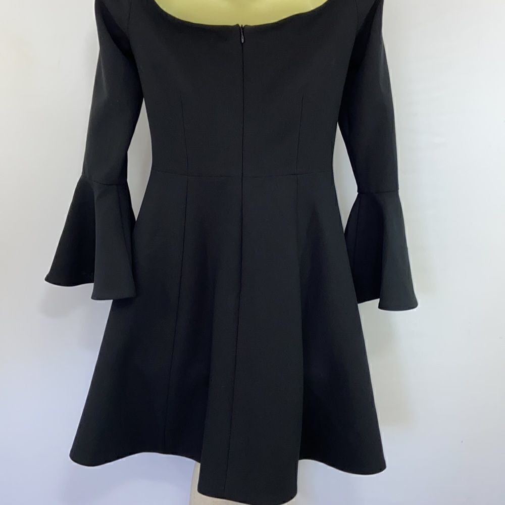 Cinq A Sept Dress Black Mini Off Shoulder Bell Sleeves Excellent U.S. Sm… - Picture 7 of 8